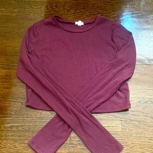 Garage long sleeve crop